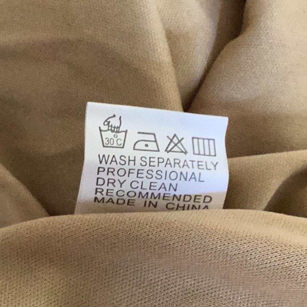 NEW taupe gathered skirt with black flocked polka dots.  Elastisized waist. - Picture 3 of 6